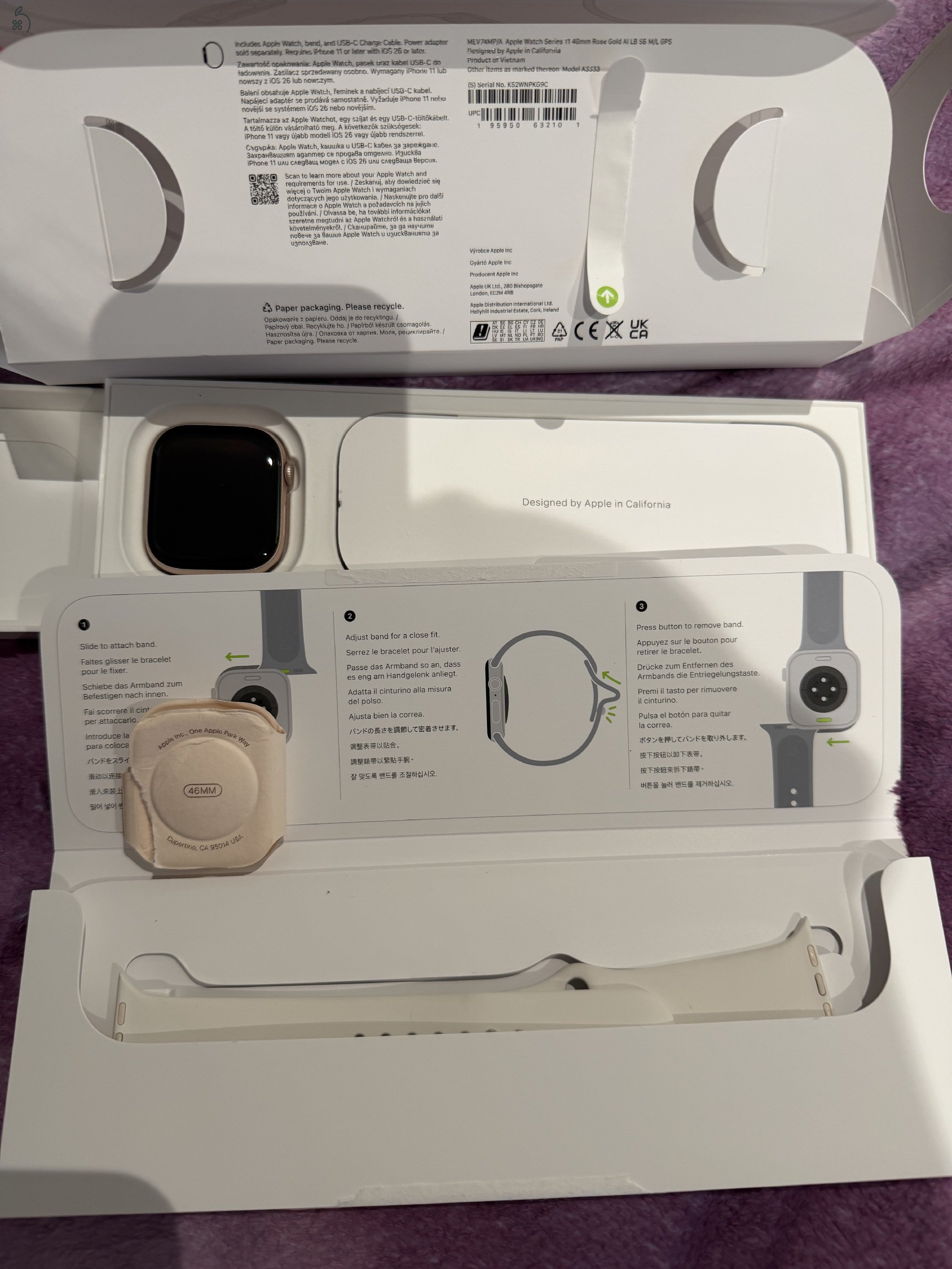 Apple watch series 11 46 mm rose gold 