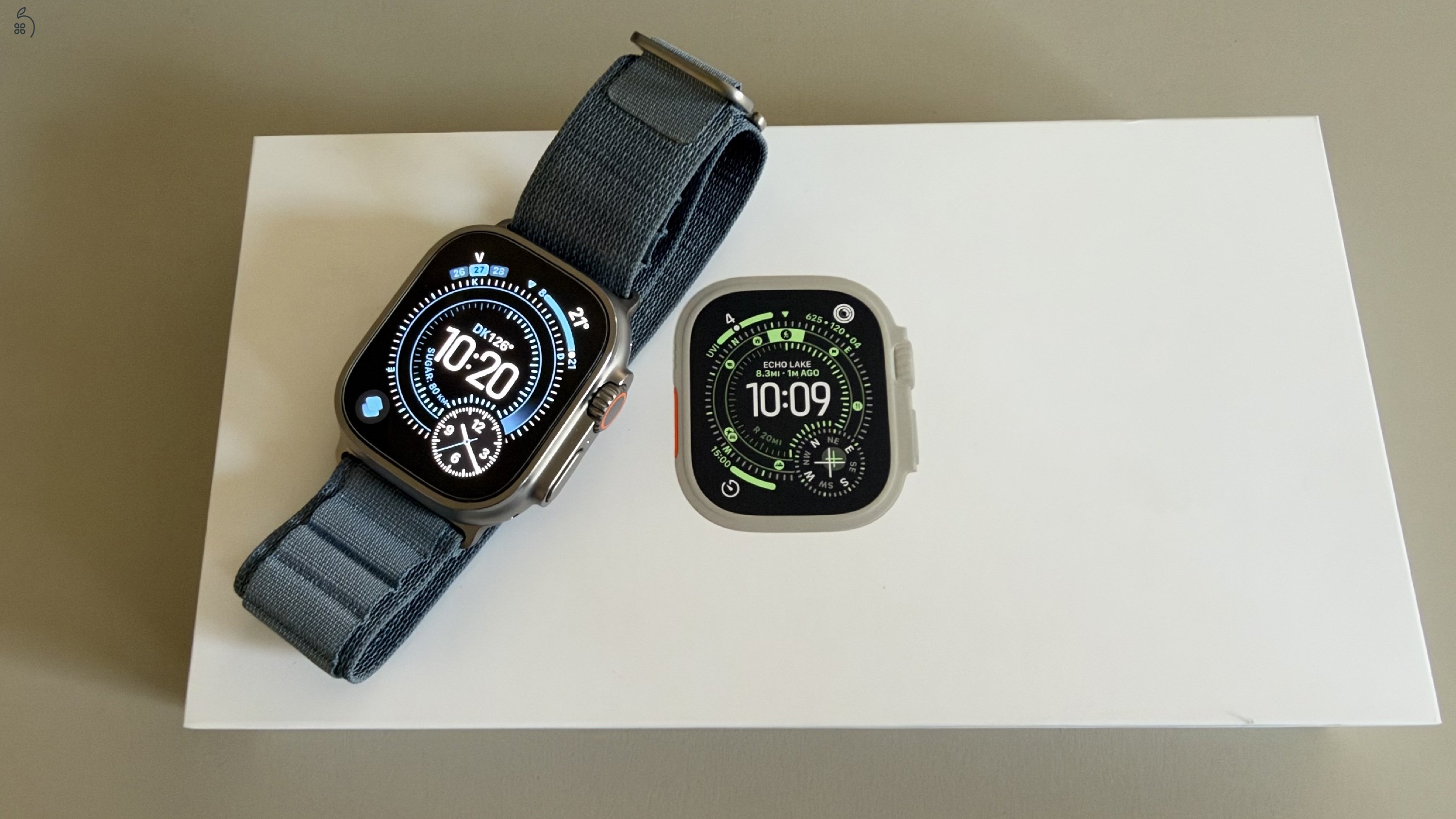 Apple Watch Ultra 3 Natural Titanium, 3 év gar., 100% akku, makulátlan állapot