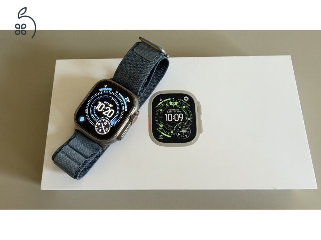 Apple Watch Ultra 3 Natural Titanium, 3 év gar., 100% akku, makulátlan állapot