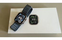 Apple Watch Ultra 3 Natural Titanium, 3 év gar., 100% akku, makulátlan állapot