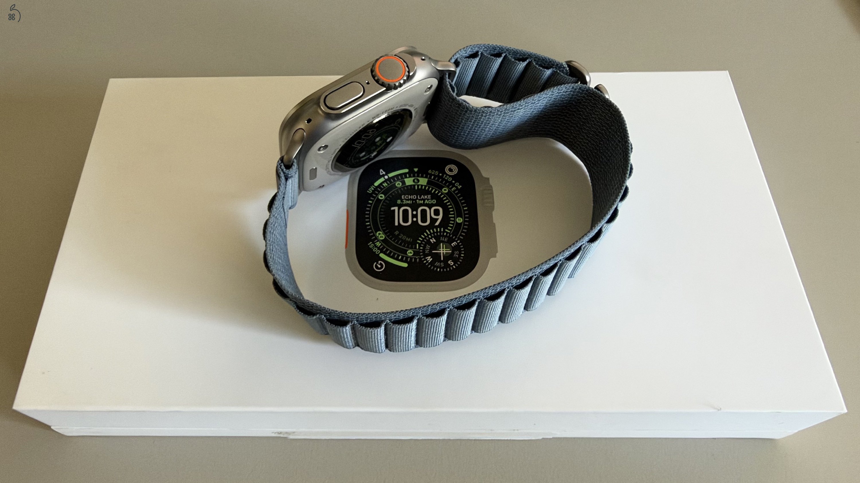 Apple Watch Ultra 3 Natural Titanium, 3 év gar., 100% akku, makulátlan állapot