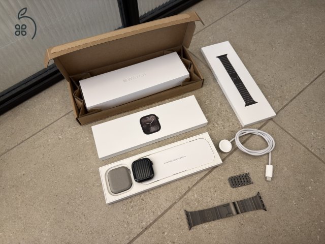 Apple Watch Series 10 46 mm Slate titan és eredeti Link bracelet Slate titan, teljes doboz