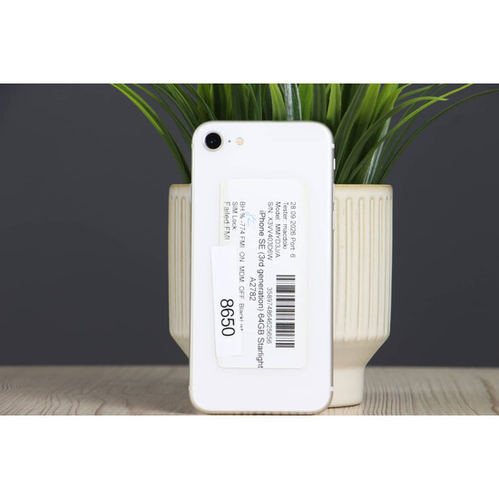 Használt Apple iPhone SE 2022 64 GB ezüst A US-8650