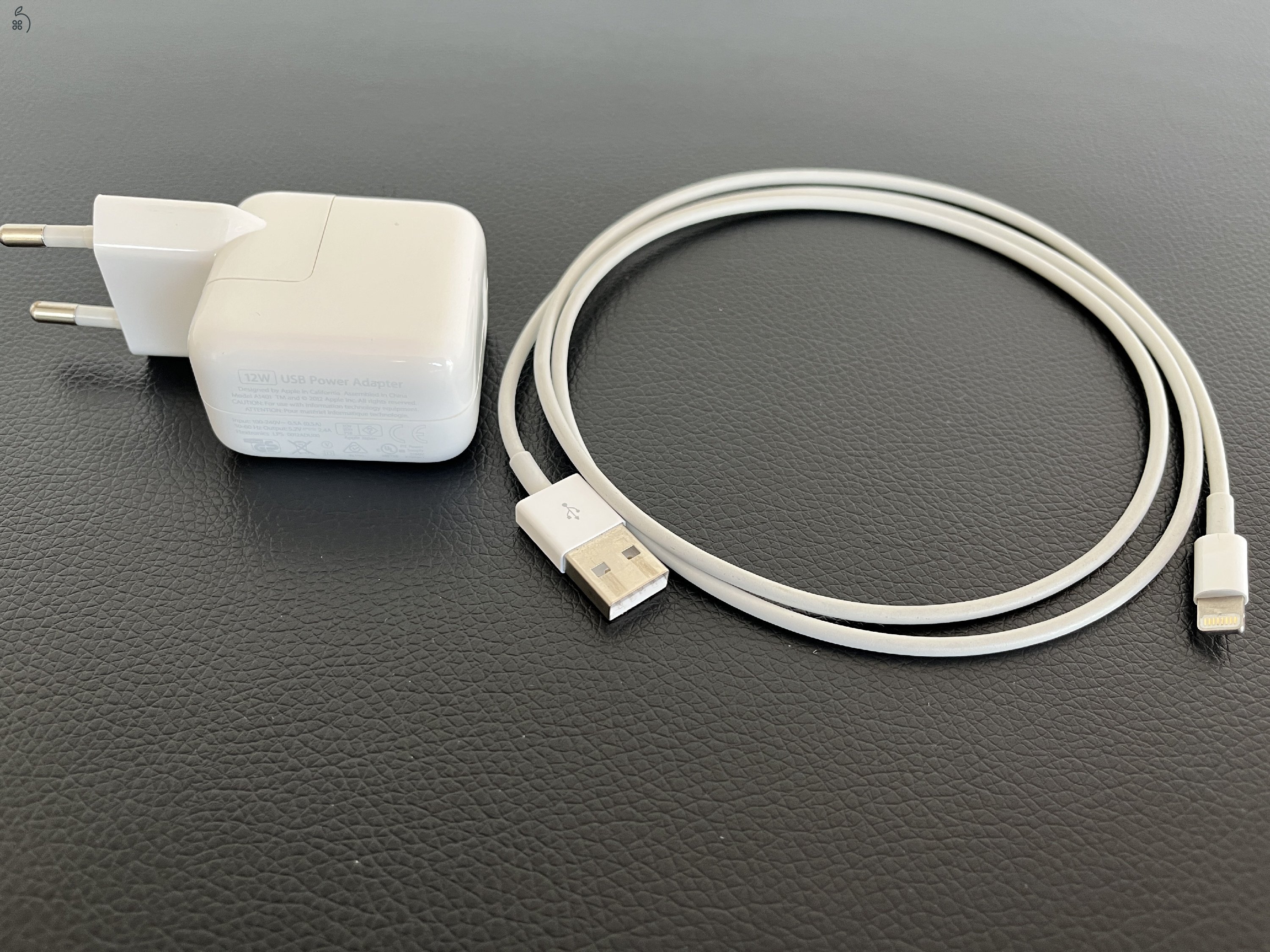 APPLE 12W USB Adapter + Apple töltőkábel Lightning - USB 