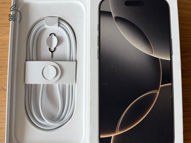 iPhone 16 Pro Max 256GB Natúr Titán újszerű állapotban, garanciával