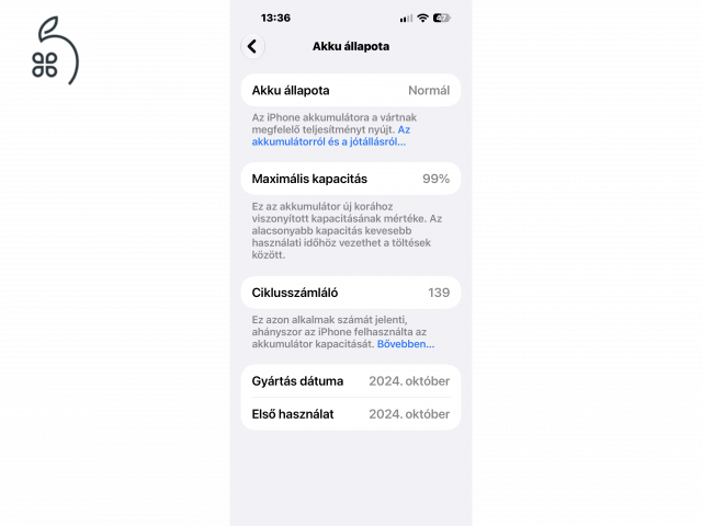iPhone 16 Pro Max 256GB Natúr Titán újszerű állapotban, garanciával