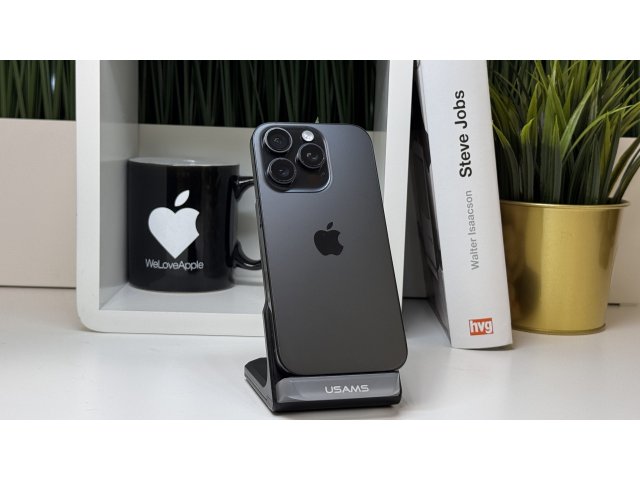 iPhone 16 Pro, 128GB, Fekete Titán, Számla, 2 Év Garancia