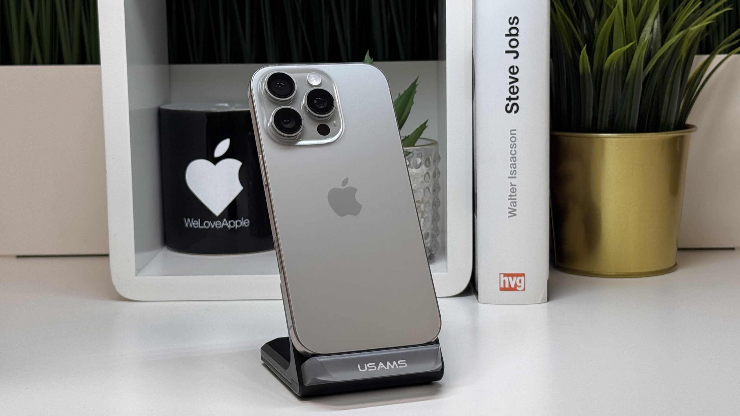 iPhone 16 Pro 1TB, Fehér Titán, Független, Számla, 2 Év Garancia, 91%
