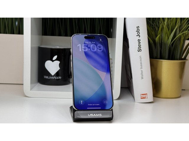 iPhone 16 Pro 1TB, Fehér Titán, Független, Számla, 2 Év Garancia, 88%