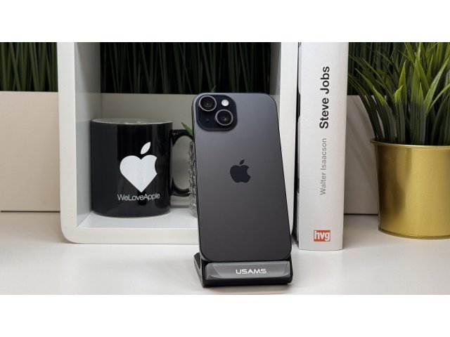 iPhone 15 128GB, Fekete, Független, Számla, 2 Év Garancia, 100%