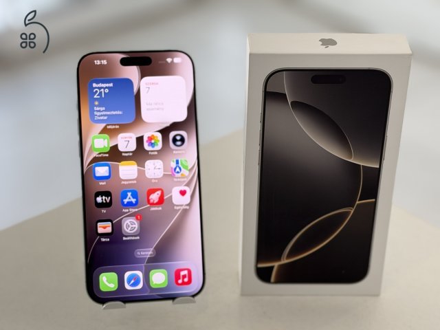 iPhone 16 Pro Max 256GB Független Újszerű/1 hónap gar./Akku 91%/p5050