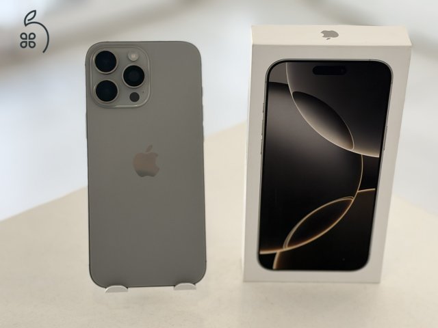 iPhone 16 Pro Max 256GB Független Újszerű/1 hónap gar./Akku 91%/p5050