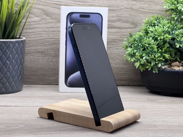 iPhone 15 Pro Blue Titanium 128GB 2 ÉV Garanciával Számlával Aksi 100%