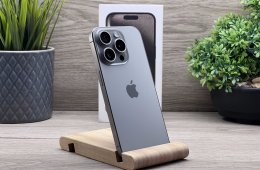 Hibátlan iPhone 15 Pro Natural Titanium 128GB 2 ÉV Garanciával Számlával