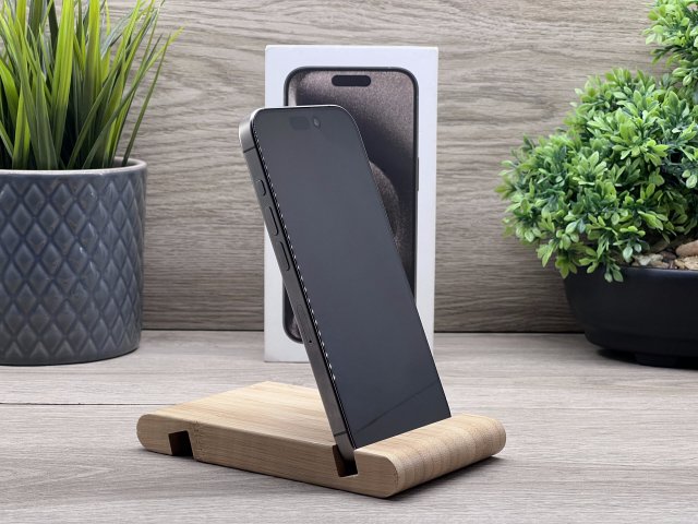 Hibátlan iPhone 15 Pro Natural Titanium 128GB 2 ÉV Garanciával Számlával