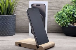 Hibátlan iPhone 15 Pro Natural Titanium 128GB 2 ÉV Garanciával Számlával