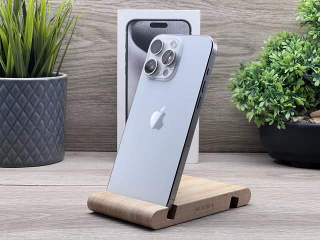 iPhone 15 Pro Max White Titanium 256GB 2 ÉV Garanciával Számlával