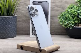 iPhone 15 Pro Max White Titanium 256GB 2 ÉV Garanciával Számlával
