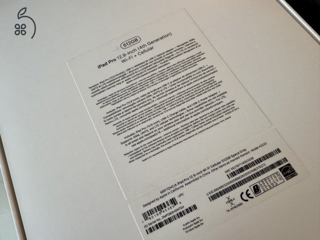 iPad Pro 12.9 (4. generáció), 512 GB, Wi-Fi + Cellular + Apple Pencil 2