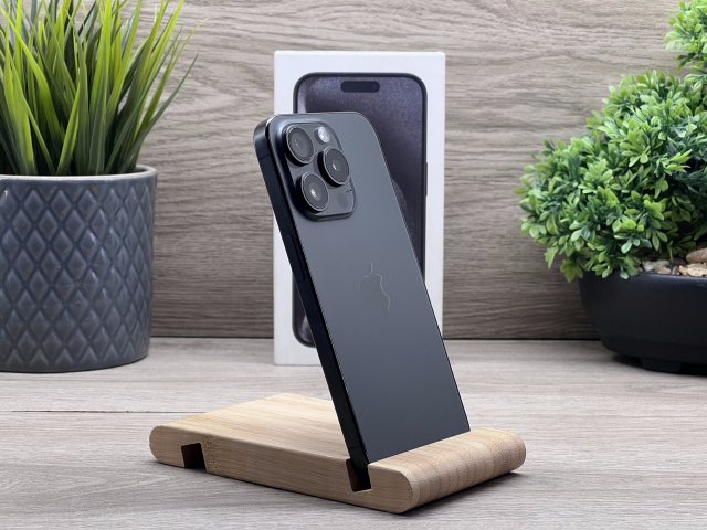 iPhone 15 Pro Black Titanium 128GB 2 ÉV Garanciával Számlával Aksi 100%