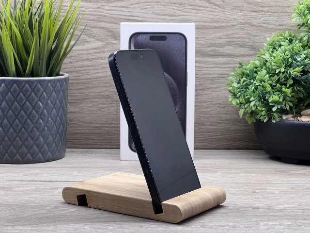 iPhone 15 Pro Black Titanium 128GB 2 ÉV Garanciával Számlával Aksi 100%