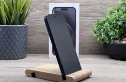 iPhone 15 Pro Black Titanium 128GB 2 ÉV Garanciával Számlával Aksi 100%