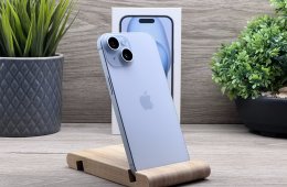 Hibátlan iPhone 15 Blue 128GB 2 ÉV Garanciával Számlával Aksi 100%