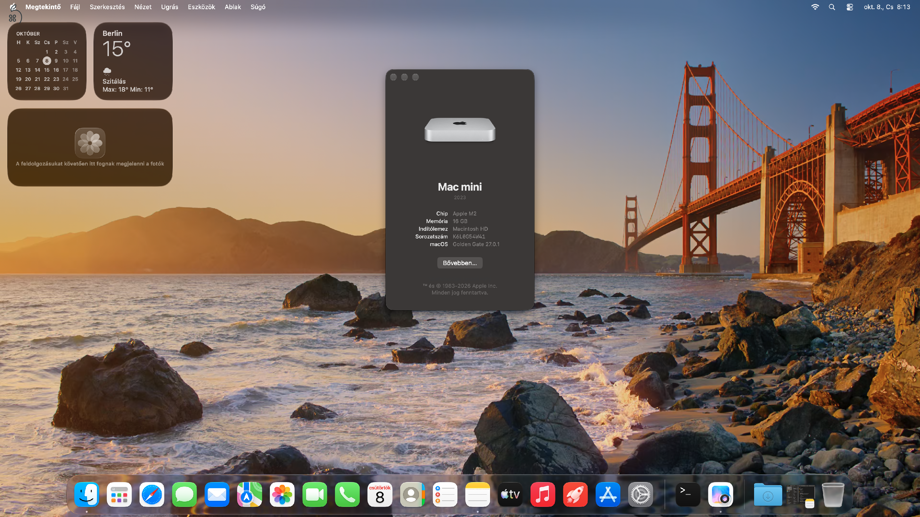 Apple Mac Mini M2 16 GB RAM / 512 GB SSD hibátlan, tesztelt, dobozában, ingyenes szállítással