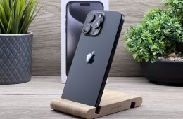 Hibátlan iPhone 15 Pro Max Black Titanium 256GB 2 ÉV Garanciával Számlával
