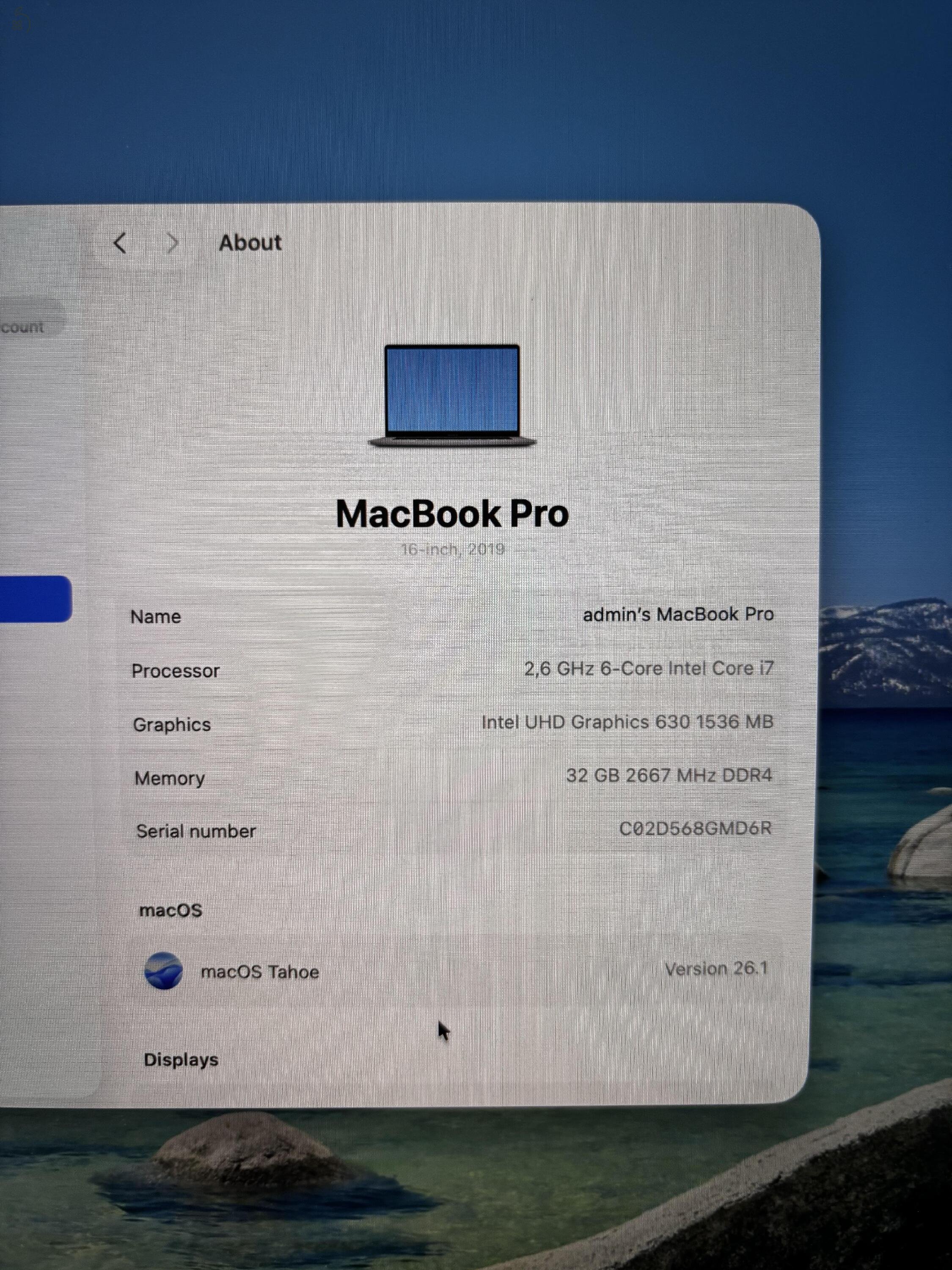 Macbook Pro  Retina 16