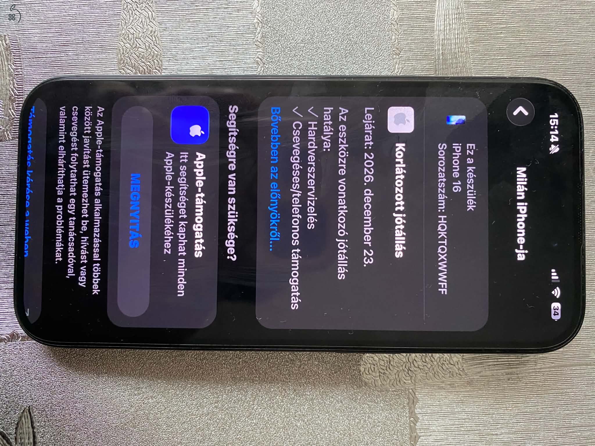 Iphone 16 128 GB független Apple garanciával