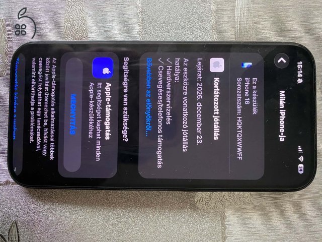 Iphone 16 128 GB független Apple garanciával