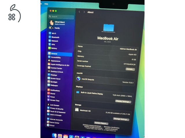 Macbook Air M2 13,3