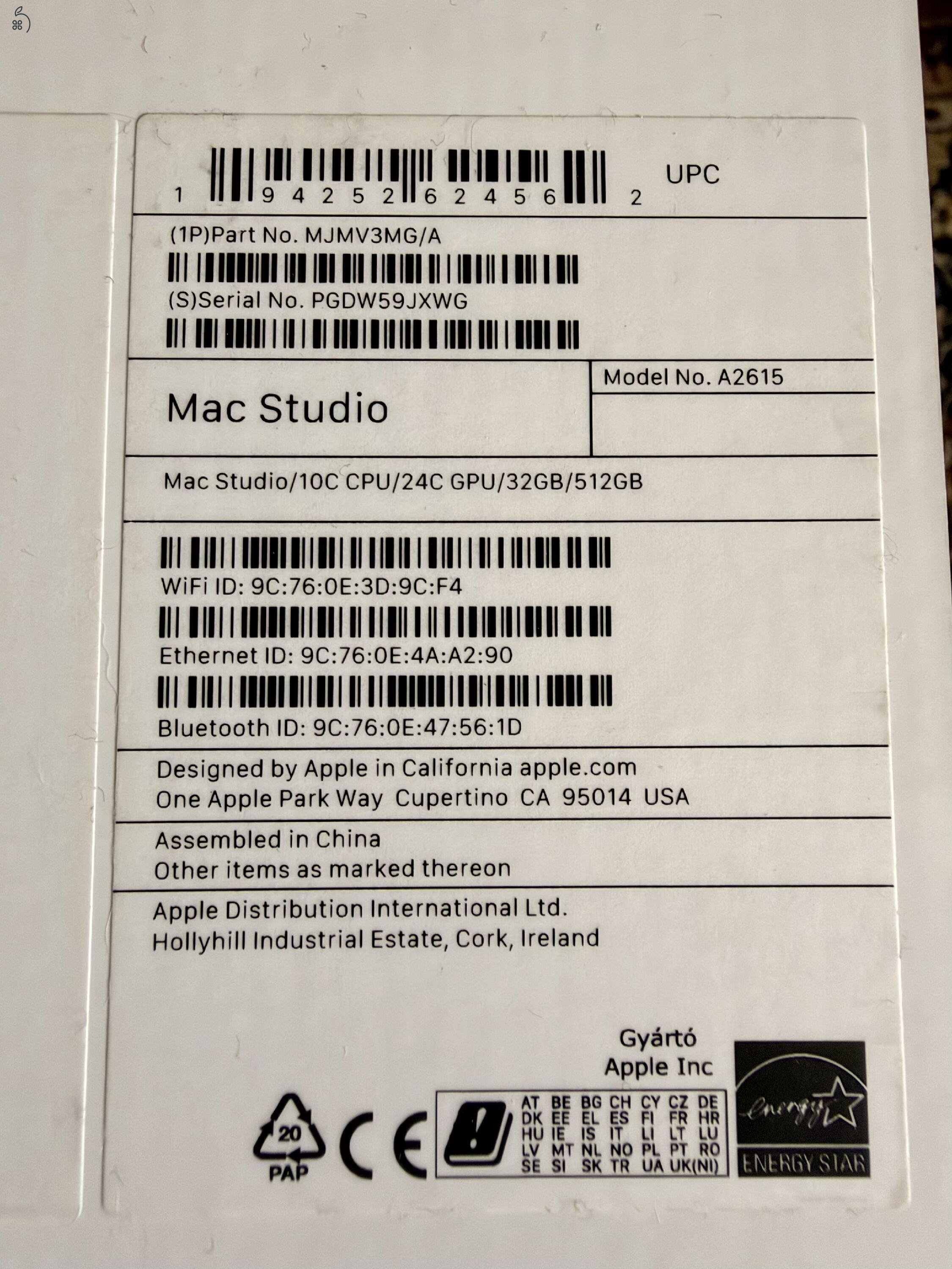 Mac Studio M1 Max 32 GB 512 GB SSD