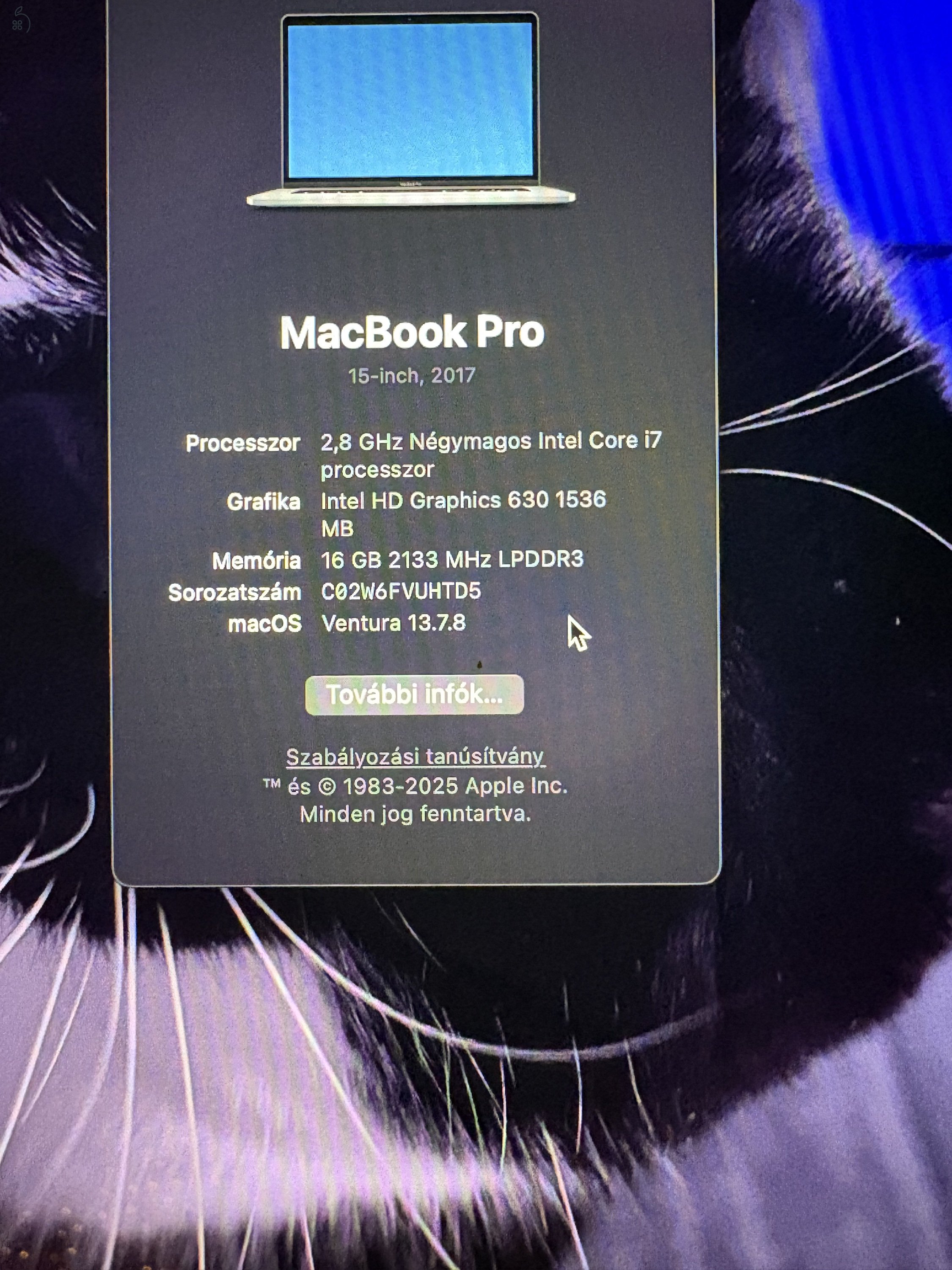 Macbook pro 15 i7 2017