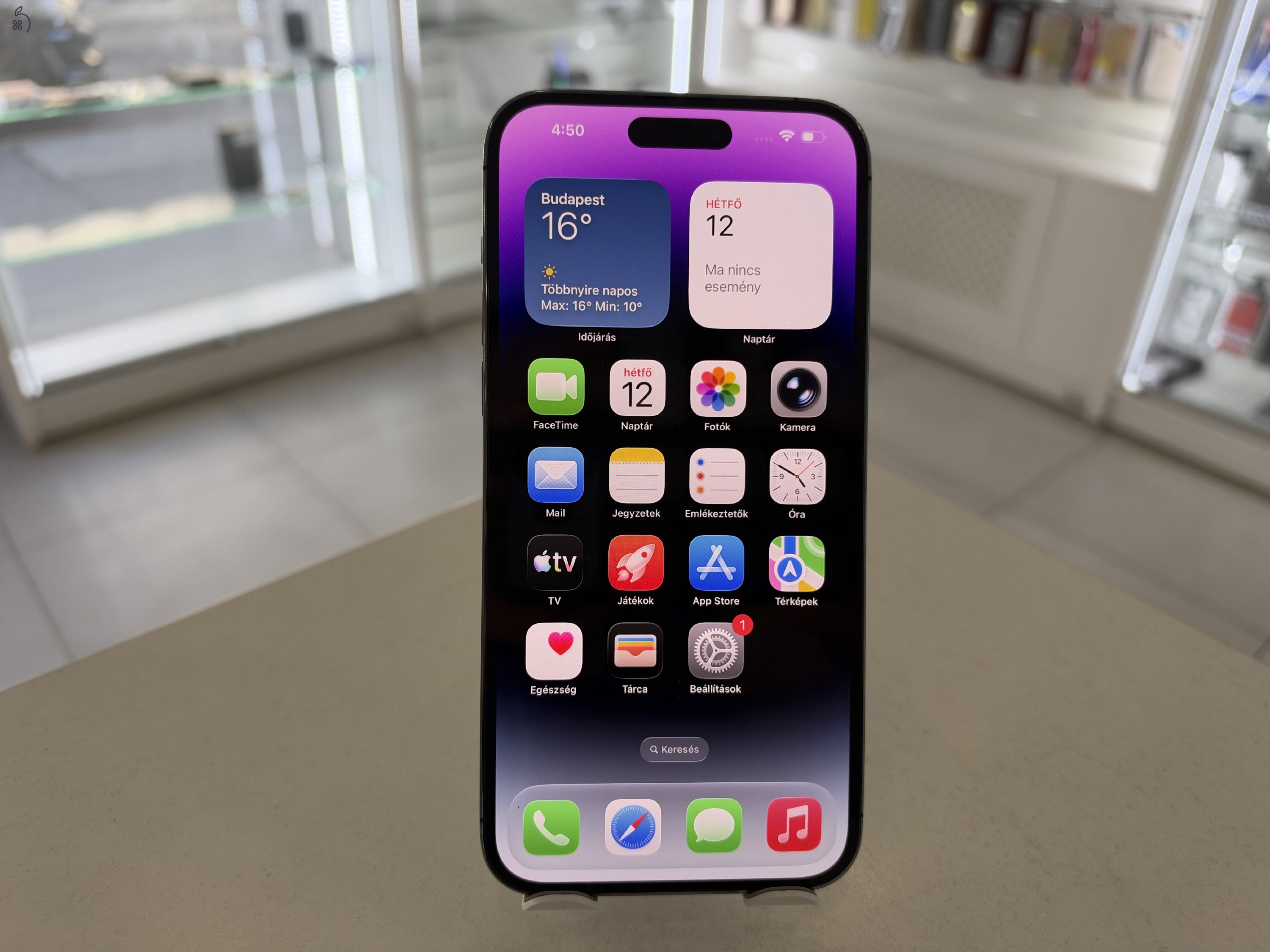 iPhone 14 Pro Max 256GB Lila Független Újszerű/1 hónap gar./Akku 85%/