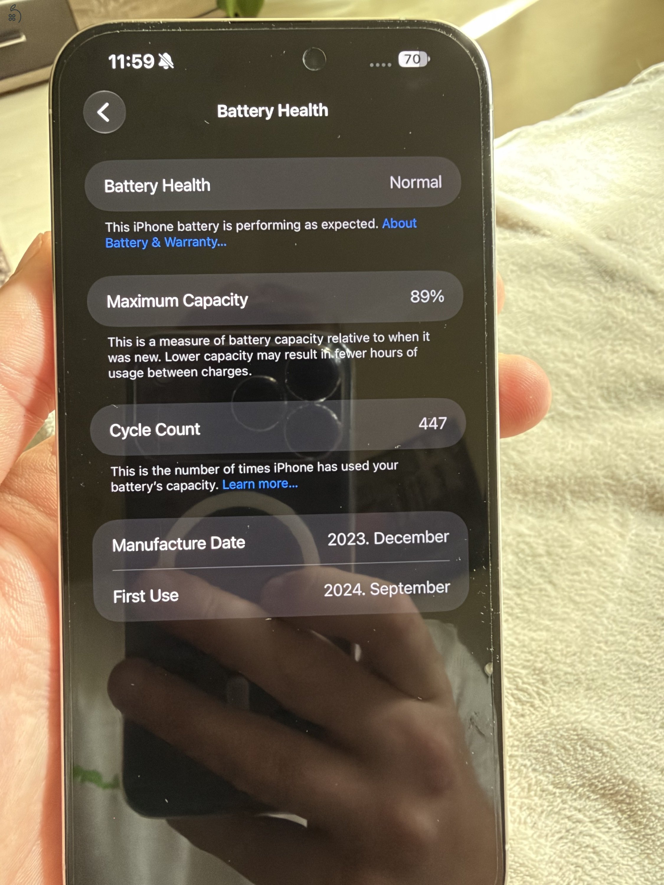 IPHONE 15 PRO MAX 256GB 89%