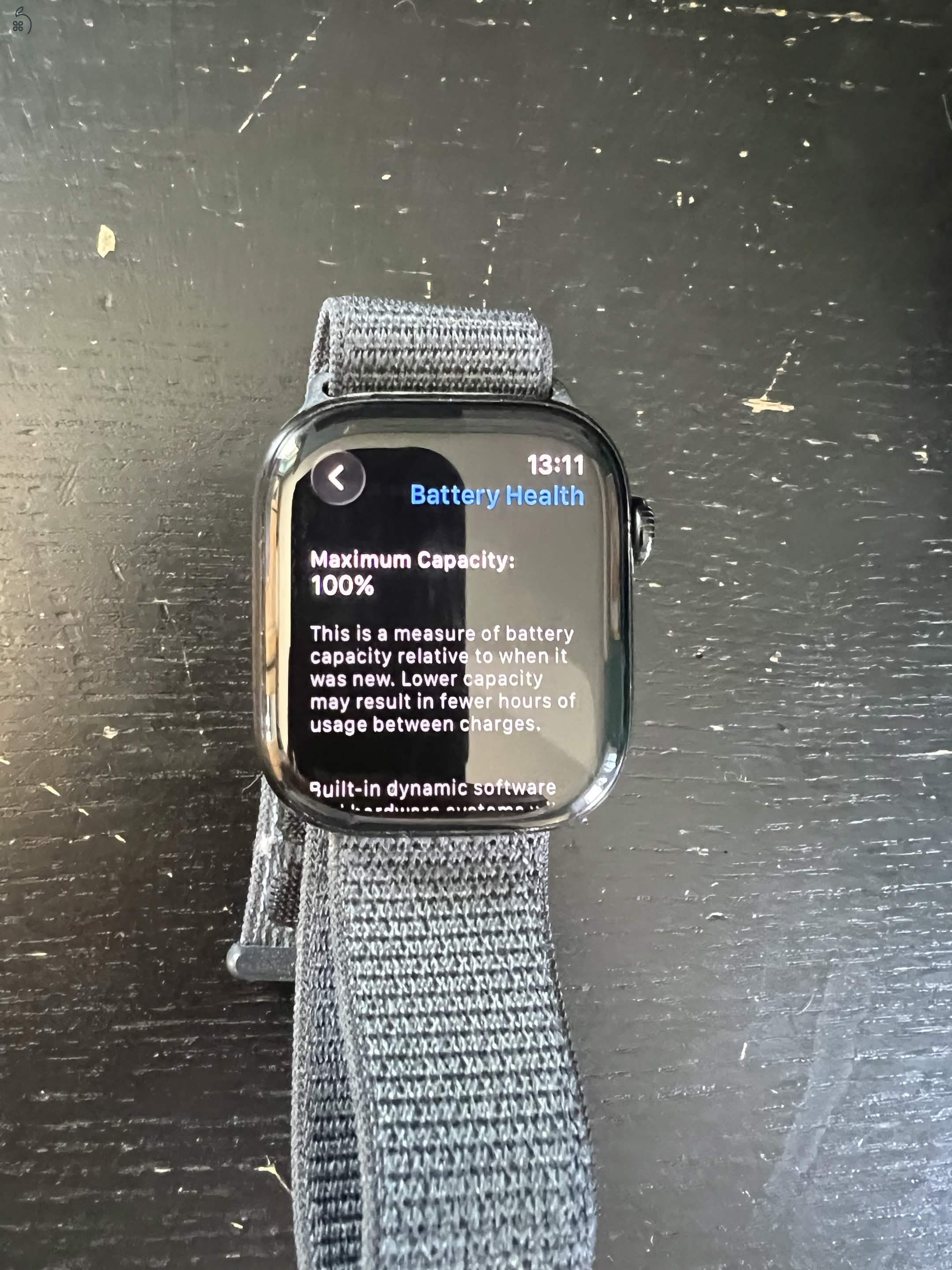 Garanciális, Apple Watch Series 10 46 mm GPS+Cellular 100% akku, karcmentes