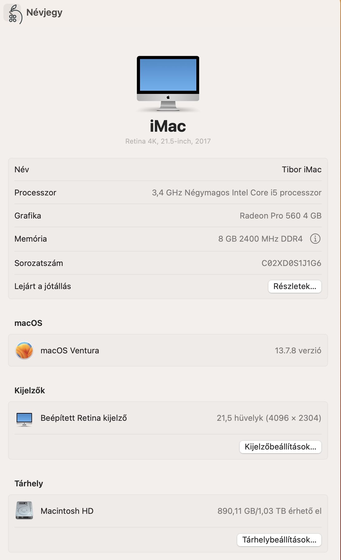 iMac Retina 4K 21,5