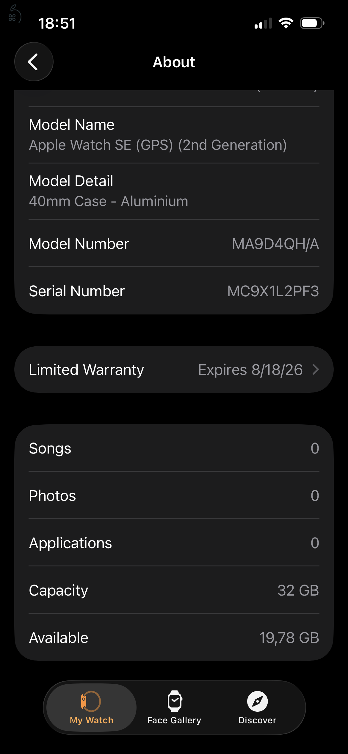 Apple Watch SE 40 mm