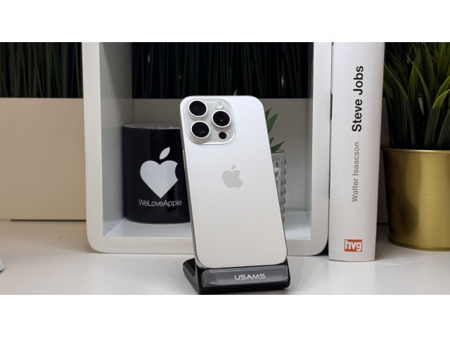 iPhone 15 Pro, 1TB, Fehér, Számla, 2 Év Garancia
