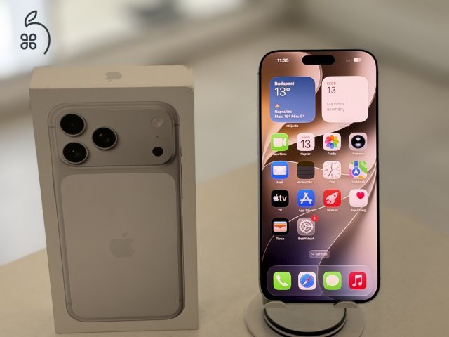 iPhone 17 Pro Max 256GB Független Hibátlan/2027.06.12.Apple Gar./Akku 100%/p5056