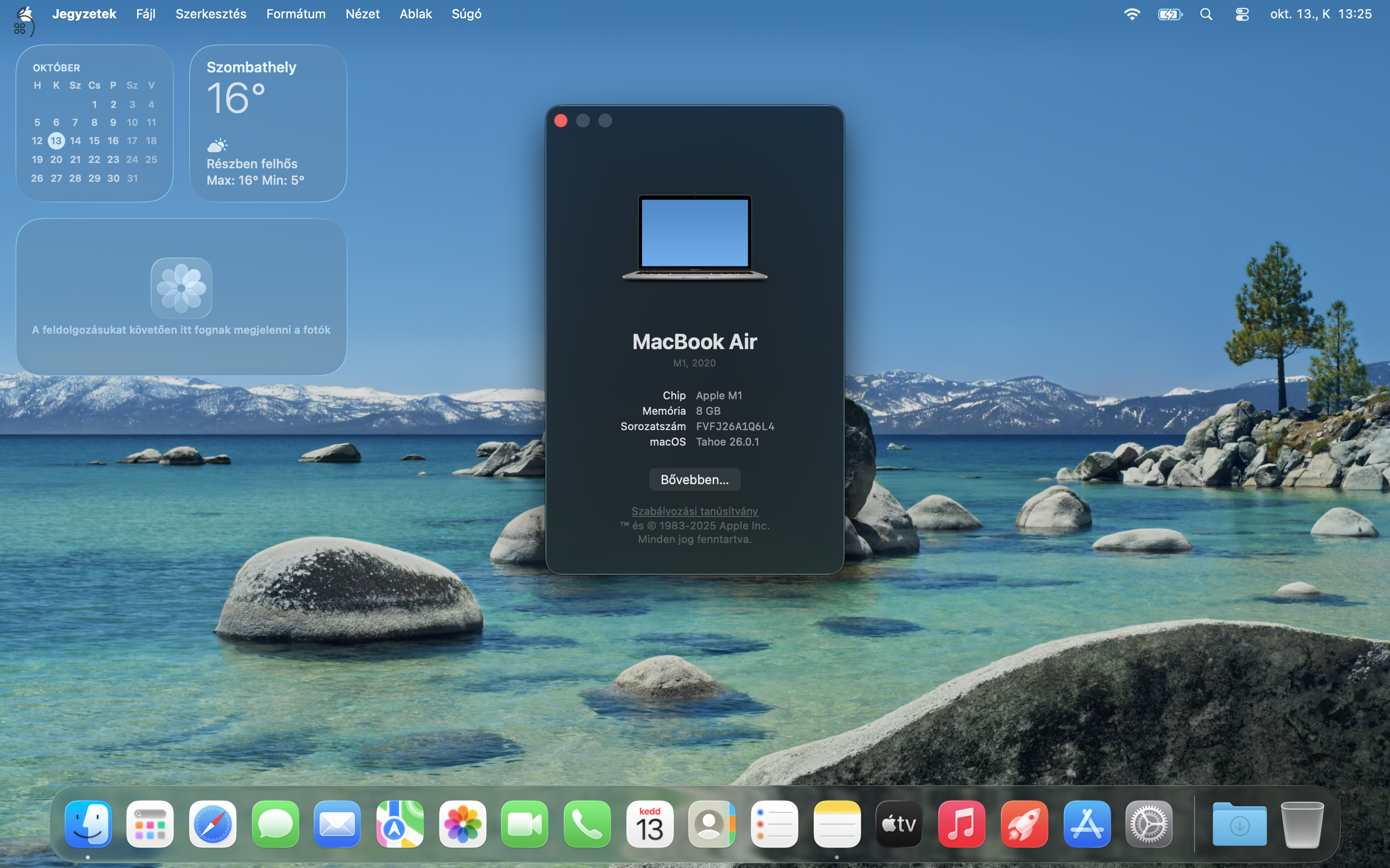 Apple MacBook Air 13” M1 8 GB RAM / 256 GB SSD hibátlan, tesztelt, számlával, dobozában, ingyenes szállítással