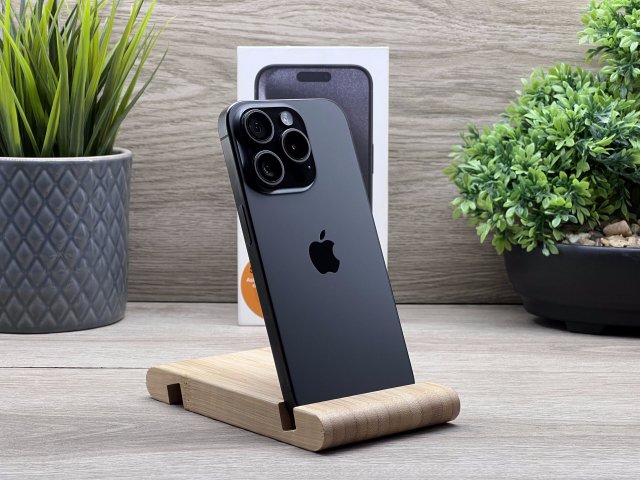 Hibátlan iPhone 15 Pro Black Titanium 512GB 2 ÉV Garanciával Számlával Aksi 100%