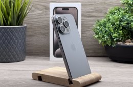 Hibátlan iPhone 15 Pro Natural Titanium 256GB 2 ÉV Garanciával Számlával Aksi 100%