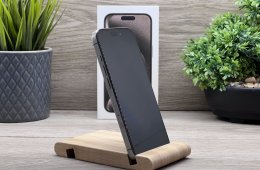 Hibátlan iPhone 15 Pro Natural Titanium 256GB 2 ÉV Garanciával Számlával Aksi 100%