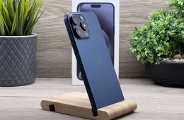 Hibátlan iPhone 15 Pro Max Blue Titanium 256GB 2 ÉV Garanciával Számlával
