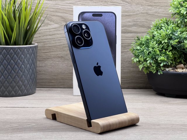 Hibátlan iPhone 15 Pro Max Blue Titanium 256GB 2 ÉV Garanciával Számlával