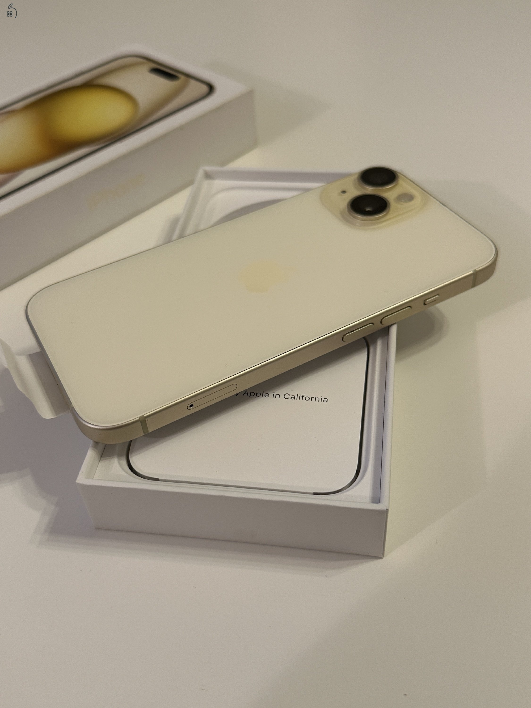 iPhone 15 sárga FÜGGETLEN - 100% akku 0 CIKLUS