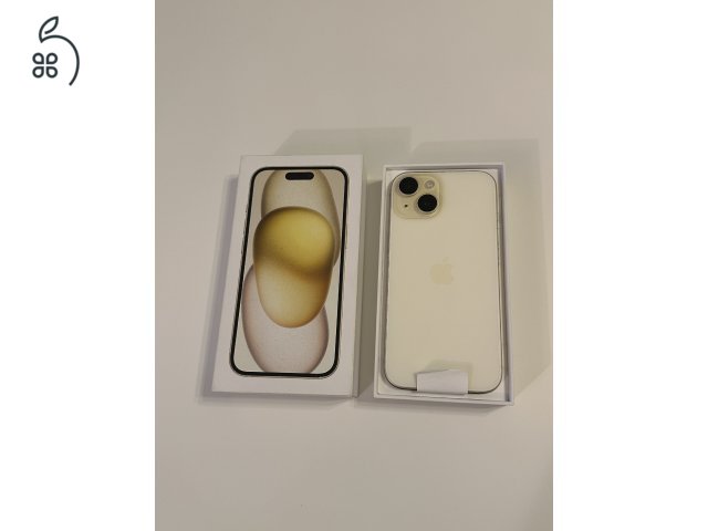 iPhone 15 sárga FÜGGETLEN - 100% akku 0 CIKLUS